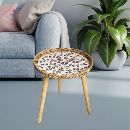 End table rattan side - end,