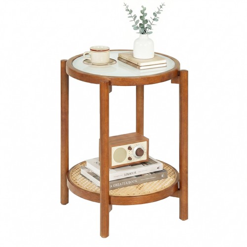 Tier rattan look round - rattan-look, side