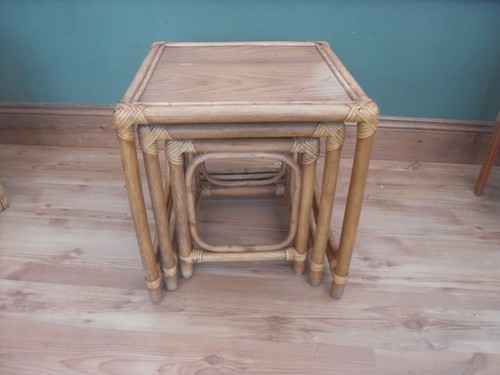 Vintage nest cane bamboo - 3,