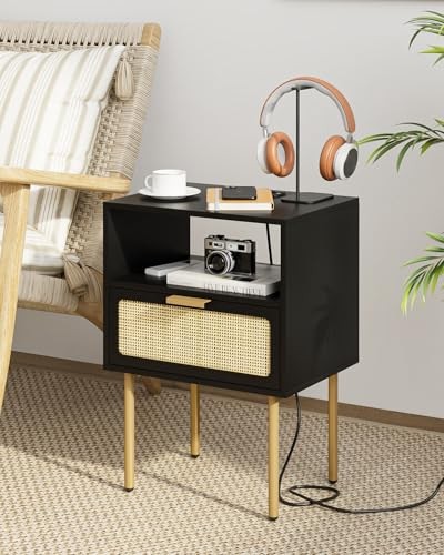 Aobafuir rattan nightstand - rattan,