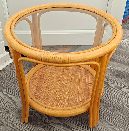 Round rattan bamboo - round, rattan/bamboo