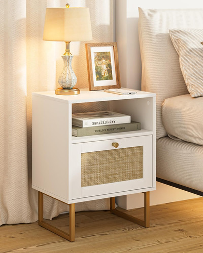 Rattan nightstand boho - rattan, nightstand,