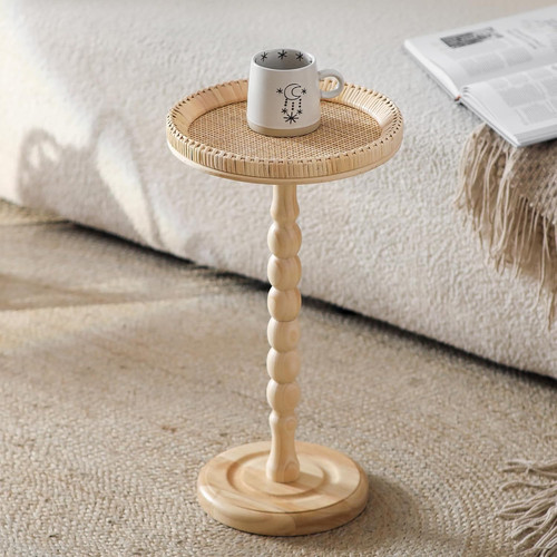 Boho rattan side table - boho,