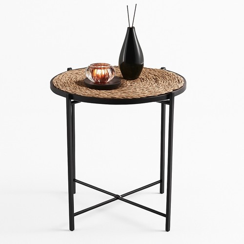 Black metal woven - black, &
