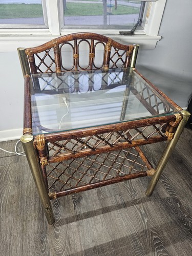 Vintage bohemian cane wood - bohemian,